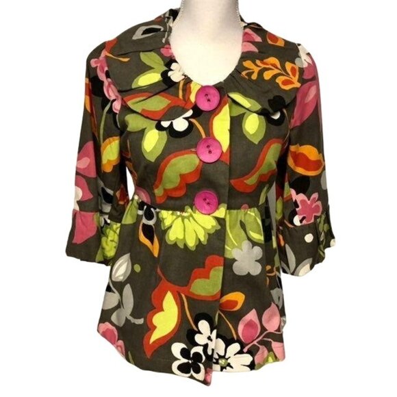 3 Sisters Floral Jacket – Women’s XS – 100% Cotton – Made in USA – Used - Picture 1 of 12